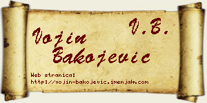 Vojin Bakojević vizit kartica